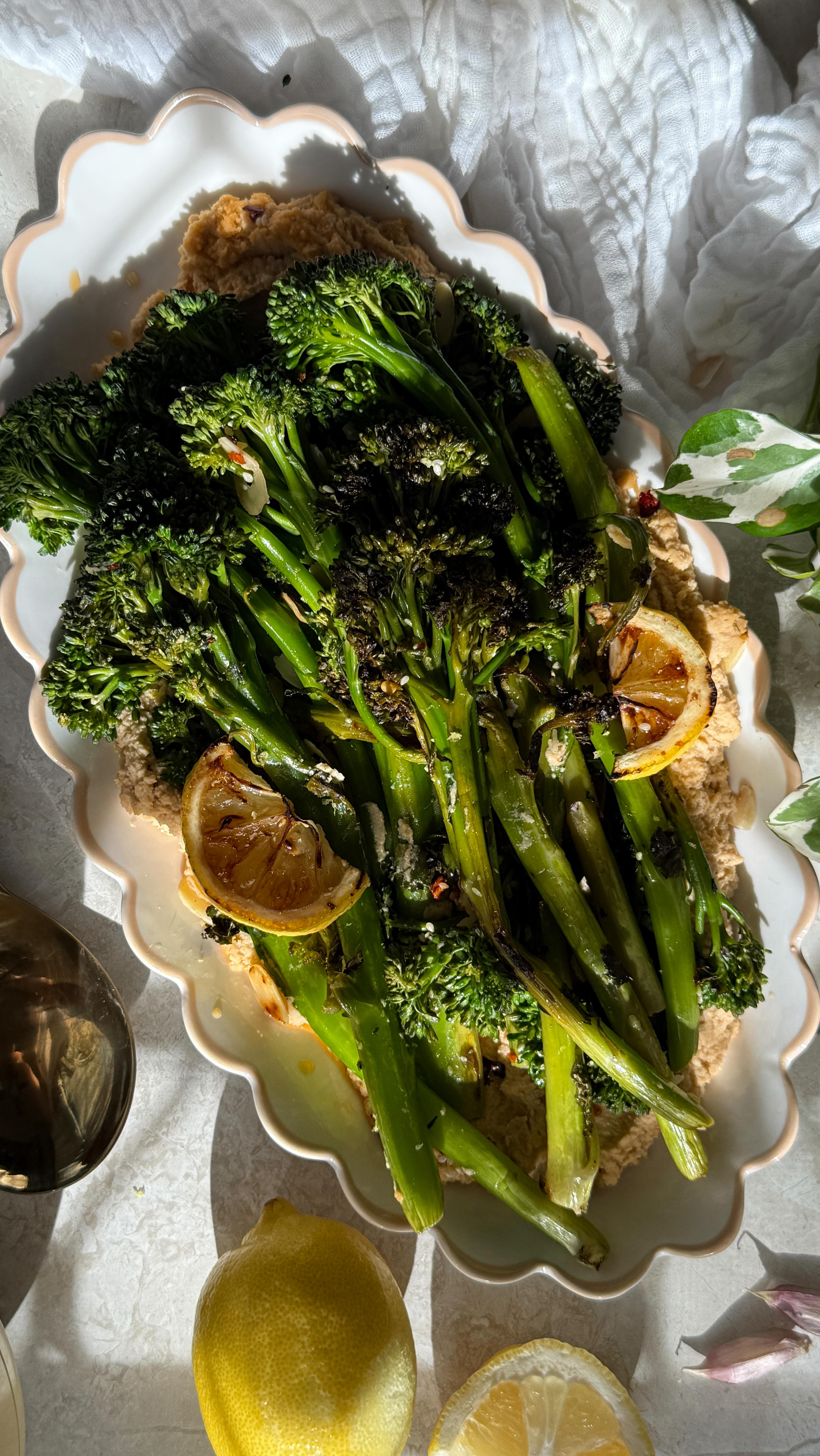 Charred Broccolini on a Smokey Cashew + Butter Bean Spread - fancy feels, zero fuss 🫡
 I’m using @perfectionfresh Broccolini® for this one and let me tell you, the flavour is so mild and sweet that it just works so well in this recipe 🤌 But also, did you know every part is edible (no waste 🙌)?!

It’s super convenient to throw together in sooo many dishes and you don’t need to peel or chop, just throw into a skillet or fry pan and you’re good to go - very lazy girl approved ✅ I’m obsessed with how easy (under 10 MINUTES - yes please) this dish is for lazy weeknights, quick WFH lunches or when you wanna impress & entertain! 

How to make ↓

For the Broccolini:
* 2 bunches Broccolini®
* Drizzle of olive oil
* Pinch of sea salt
* Optional: squeeze of lemon

For the Smoked Cashew & Butter Bean Spread:
* 1/3 cup raw cashews (pre-soaked)
* 400g canned butter beans, drained & rinsed
* 1 small garlic clove
* 1 tbsp lemon juice
* 1/2 tsp smoked paprika
* 1 tsp liquid smoke (optional)
* Salt to taste
* 2–4 tbsp water (to blend to desired creaminess)

To Finish:
* Lemon zest
* Lemon wedge or drizzle of chilli oil

Method
1. Blend soaked cashews, butter beans, garlic, lemon juice, smoked paprika, salt, and a little water until super smooth and creamy. Adjust seasoning and water to get it just right - smooth and scoopable.
2. Toss broccolini in olive oil and salt. Heat a grill pan, skillet or standard fry pan until hot, then cook broccolini for 3–5 minutes, turning occasionally until it’s lightly charred but still vibrant and crisp-tender.
3. Spread a generous swoosh of the cashew butter bean mix onto a plate. Top with the hot broccolini.
4. Scatter over lemon zest. Serve with a lemon wedge on the side or a cheeky drizzle of chilli oil for extra kick.

Save + follow for more health-conscious recipes @theconsciouscook_ and add more Broccolini® to your everyday cooking 🌱 #perfectionfreshaus #broccolini #morehealthlesshassle #ad