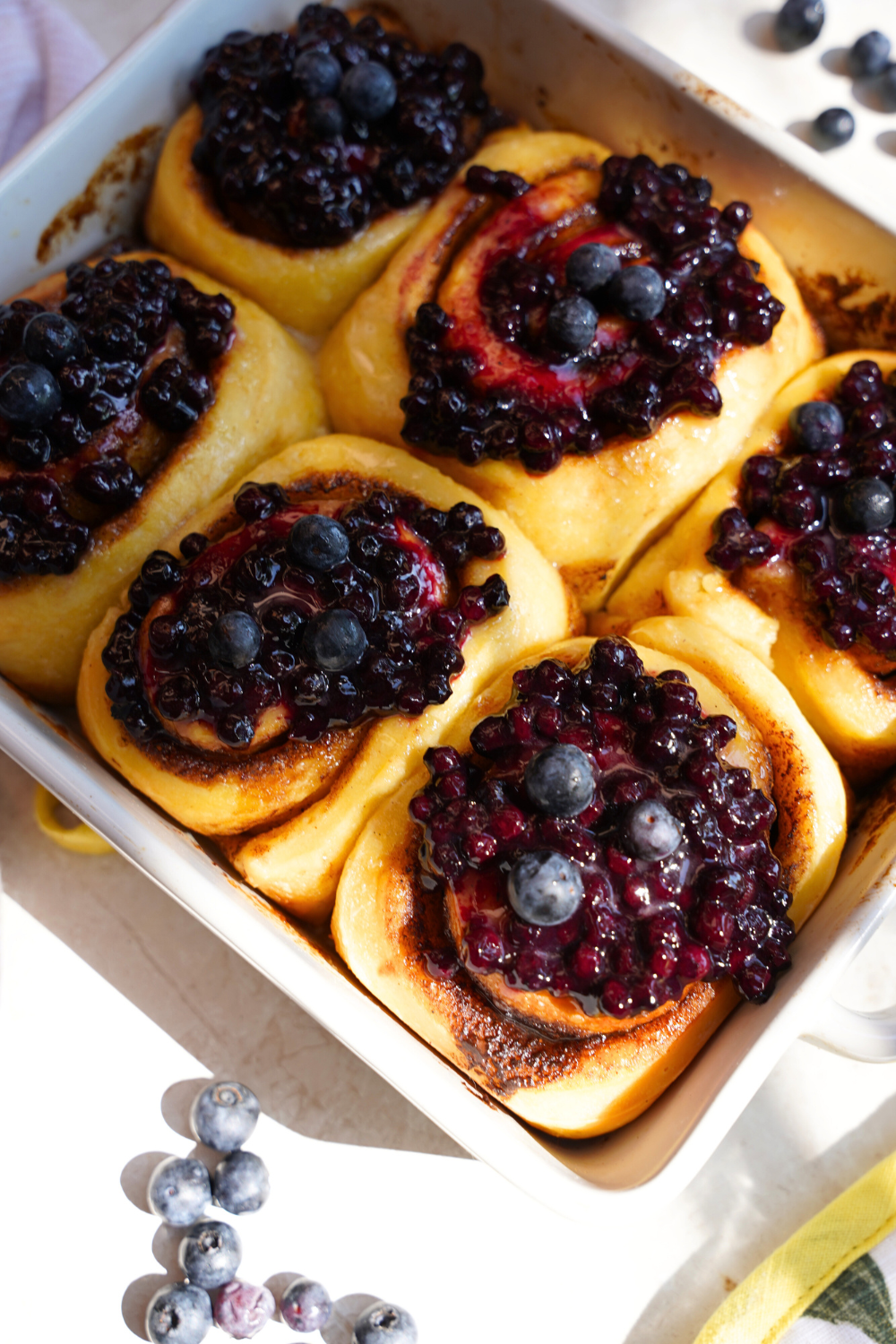 Vegan Sourdough Blueberry Scrolls - The Conscious Cook